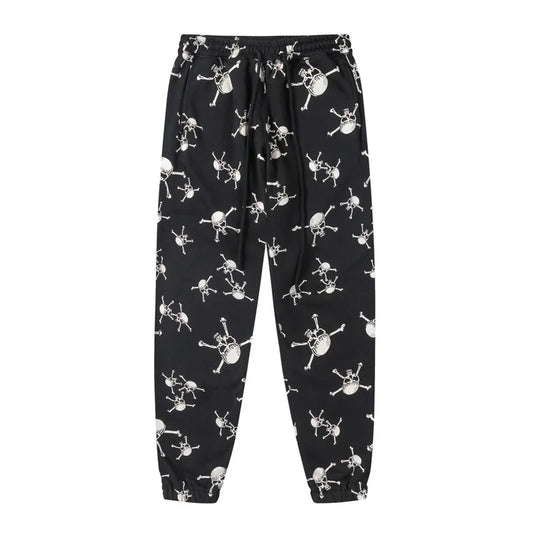 new 2023 hot luxury men classic skull head black saint comfortable cotton parkour sweat casual pants sweatpants 710 sporty tapered joggers
