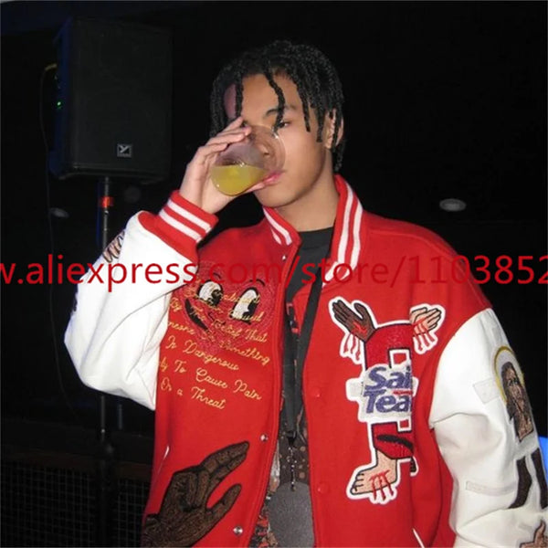 trendy coat featuring 2024 autumn winter vintage high street vibe style american heavy duty embroidered baseball jacket coat men top oversize hip hop design – premium quality jacket for men