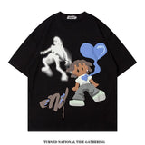 Anime Aesthetic print tee – 2023 Hip Hop Original Hand Painted Cartoon T Shirts Mens Coo