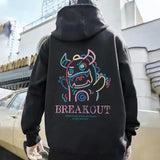 Breakout Cattle Harajuku Prints Mens Pullover Hoodies Casual Loose Sweatshirt