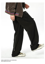 men streetwear fashion loose casual wide leg techwear cargo pants track trousers women harem trousers joggers sweatpants unique joggers style 936