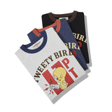 Cyberpunk Oversized shirt – Summer Mens Short Sleeved 230G New Retro Letter Print Casual