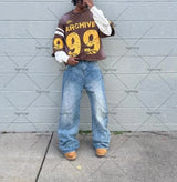 Harajuku Aesthetic print tee – American Street Fashion Round Neck Pullover Y2K Harajuku Ret