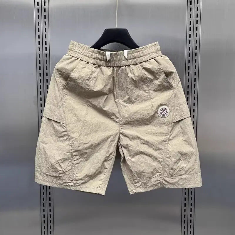 Retro Cargo Shorts Men's Japan fashion Fashion Brand Loose Straight INS casual Short quick-dry  2024 Men's Summer Sports Shorts