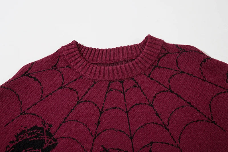 hip hop knitted sweater mens winter o neck harajuku pattern pullover streetwear casual loose pullover sweaters jumper knitwear high quality cotton pullover, Y2K vintage urban hoodie, streetwear fashion hoodie