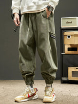 autumn spring men corduroy pants casual jogging sweatpants hip hop fashion streetwear joggers trousers y2k baggy pantalones unique joggers style 3616