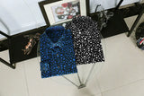 New 2021 Men 3D luxurious Wave point Polka dots Print Fashion Silk Casual Shirts Shirt high Pocket Long-sleeves S 2XL #A160
