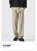 simple casual pants mens spring autumn loose fashion straight wide leg plus size pants cityboy streetwear trousers relaxed fit trousers