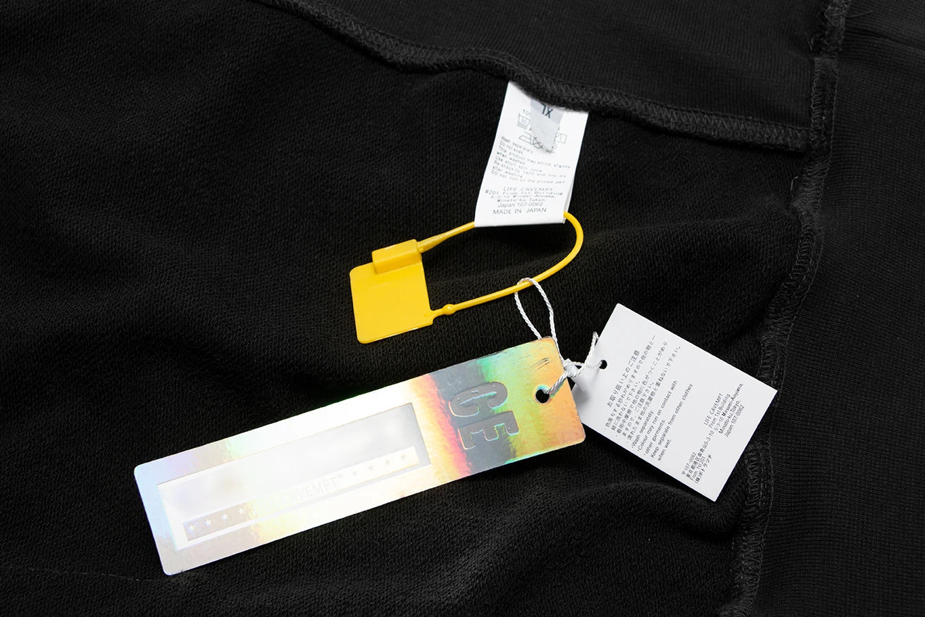 Tactical stealth hoodie with urban dystopian branding
