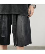 y2k Mens Loose Baggy Denim Short Men Jeans Fashion Streetwear Hip Hop  Male Classic Trend Korean Version  2024 Summer New