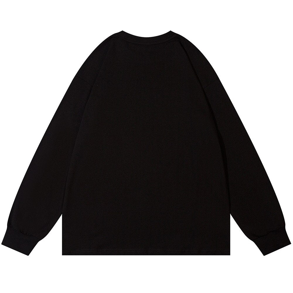 "Smile More" Unisex Men Women Streetwear Graphic Sweatshirt Daulet Apparel