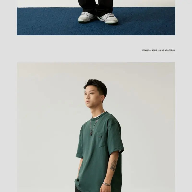 Harajuku Crying angel – Korean Version 2024 Summer Men T Shirt Short Sleeved Cotton