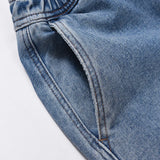frog drift fashion street style best quality loose simple casual clothing streetwear drawstring pants jeans shorts for men women unique jeans style 366