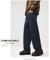 classic primary color jeans mens loose casual straight cleanfit fashion denim jeans pants man streetwear jeans trousers unique jeans style 1964