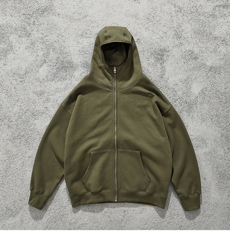 glitchcore tribal flames featuring streetwear solid color ninja zipper hoodies mens fleece turtleneck cardigan outdoor oversized hoody plus velvet charge coat