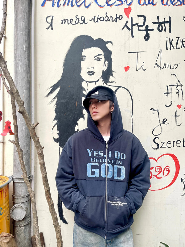 New Arrival ERD Brand Fashion High-Street Letter Print Velvet Short Width zipper Cotton Hoodie Sweatshirt