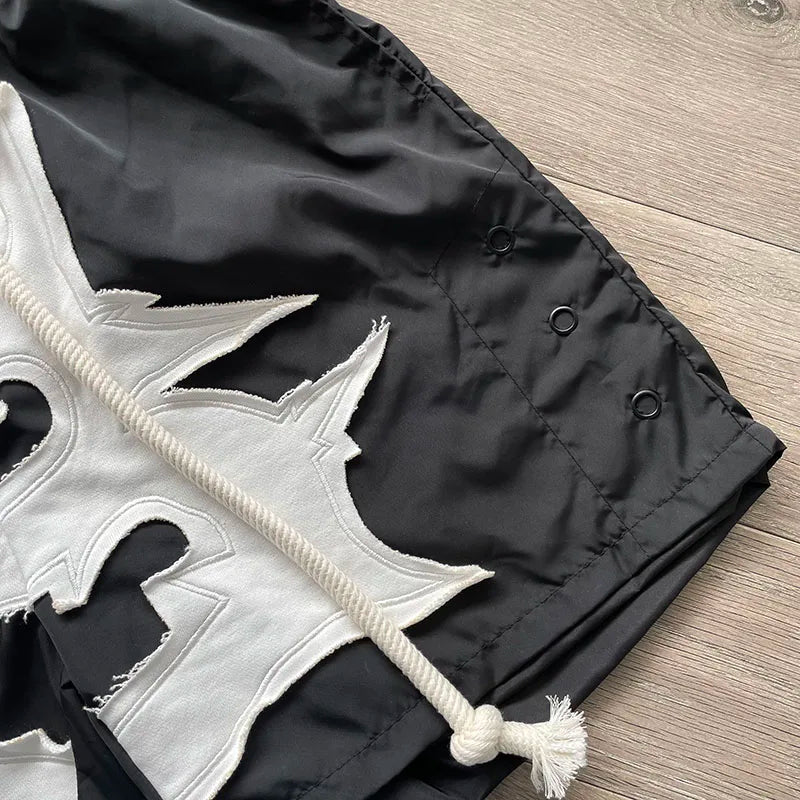 New 2023 Novelty High Comfortable Billionaire Embroidery Skateboard Street Cotton Casual Shorts Kanye Hip-hop Parkour #530