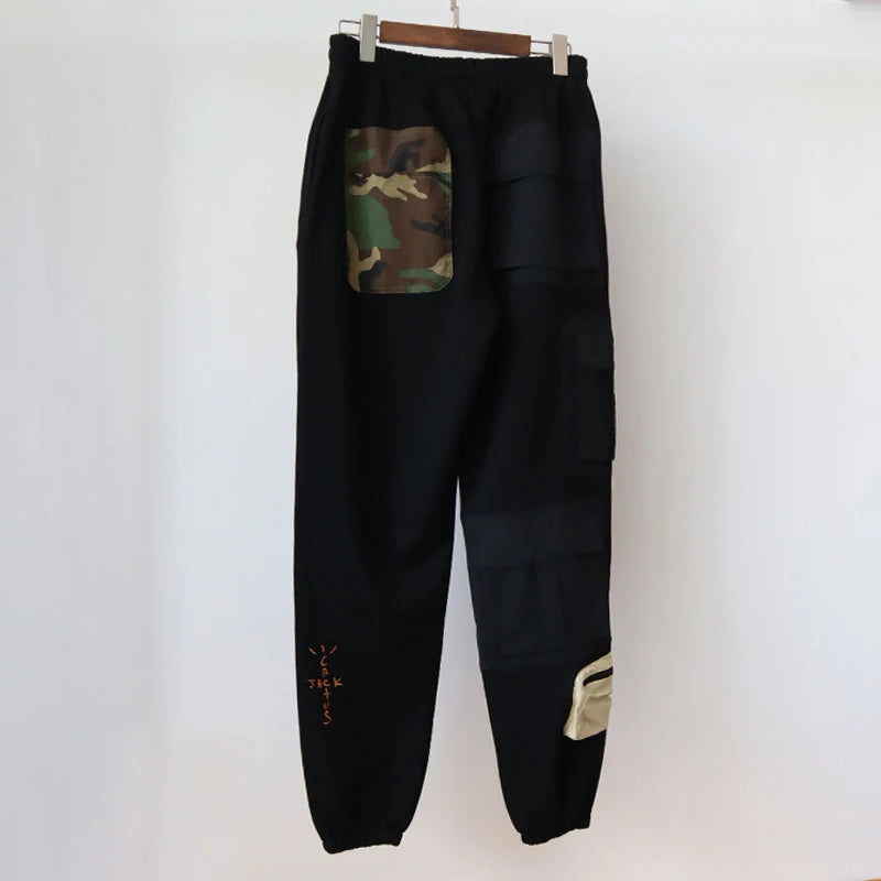 urban streetwear cactus jack cargo joggers pants harajuku hip hop multi pocket loose casual cargo sweatpants men baggy unique joggers style 5059