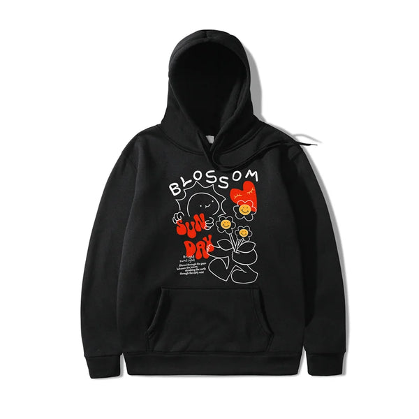 2022 Blossom Print Mens Hoodie Fashion Winter Autumn Mens Womens Cotto