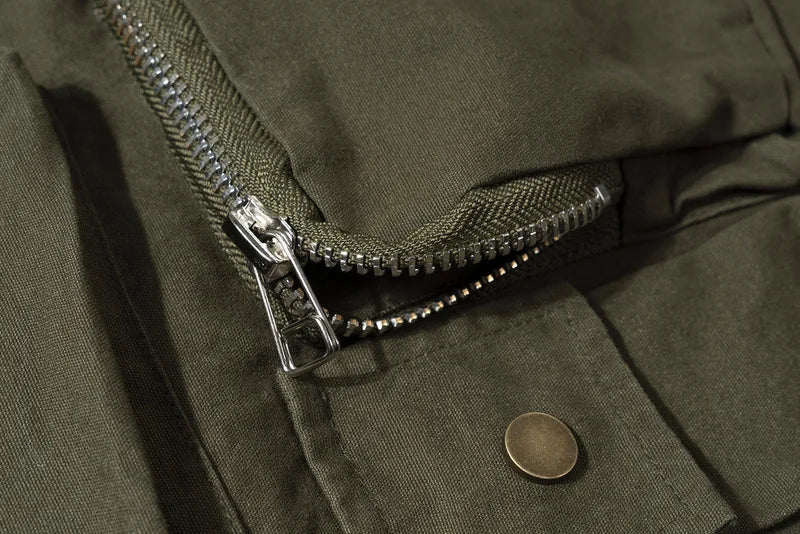 New 2024 Novelty High Zipper Function Tactics Heavy Skateboard Street Cotton Casual Shorts Kanye Hip-hop Parkour Cargo #U53