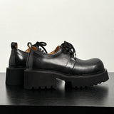 Genuine Leather Increasing Rubber Foam Sole Lightweight Derby Shoes Men Streetwear Fashion Real Cow Leather High Heels Shoes