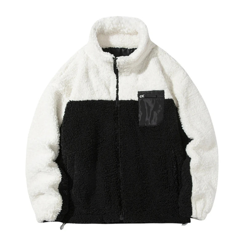 winter fleece faux fur parkas fashion warm women lambswool coat high street couple streetwear oversize jacket for men nan pho - variant style 244708 for streetwear fashion