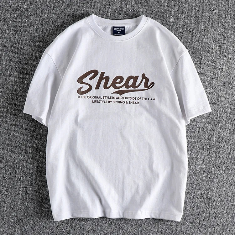 Gothic Vintage print – Summer Short Sleeved Mens T Shirt Trend Letter Printing Geom