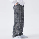 mens hip hop straight denim jeans pants fashion zipper paisley jeans streetwear casual loose trousers pants joggers baggy jeans casual joggers