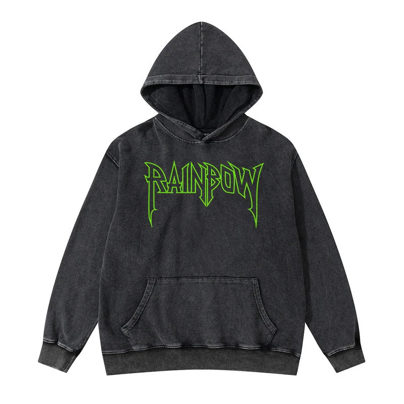 Y2K vintage anime featuring rainbowtouches washed hoodie men high street fashion dragon pattren hoodie hip hop unisex essentials superior quality clothing
