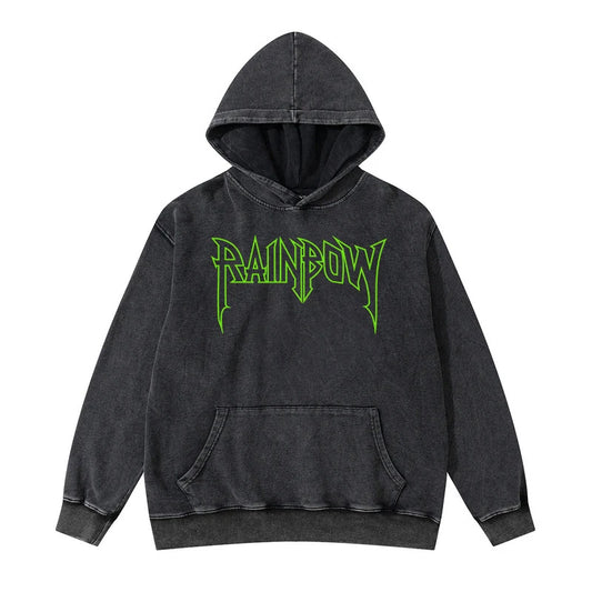 Y2K vintage anime featuring rainbowtouches washed hoodie men high street fashion dragon pattren hoodie hip hop unisex essentials superior quality clothing