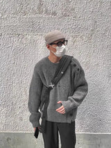 bold fire sweater, layered fit piece, aesthetic soft knit grunge sweater for cozy streetwear