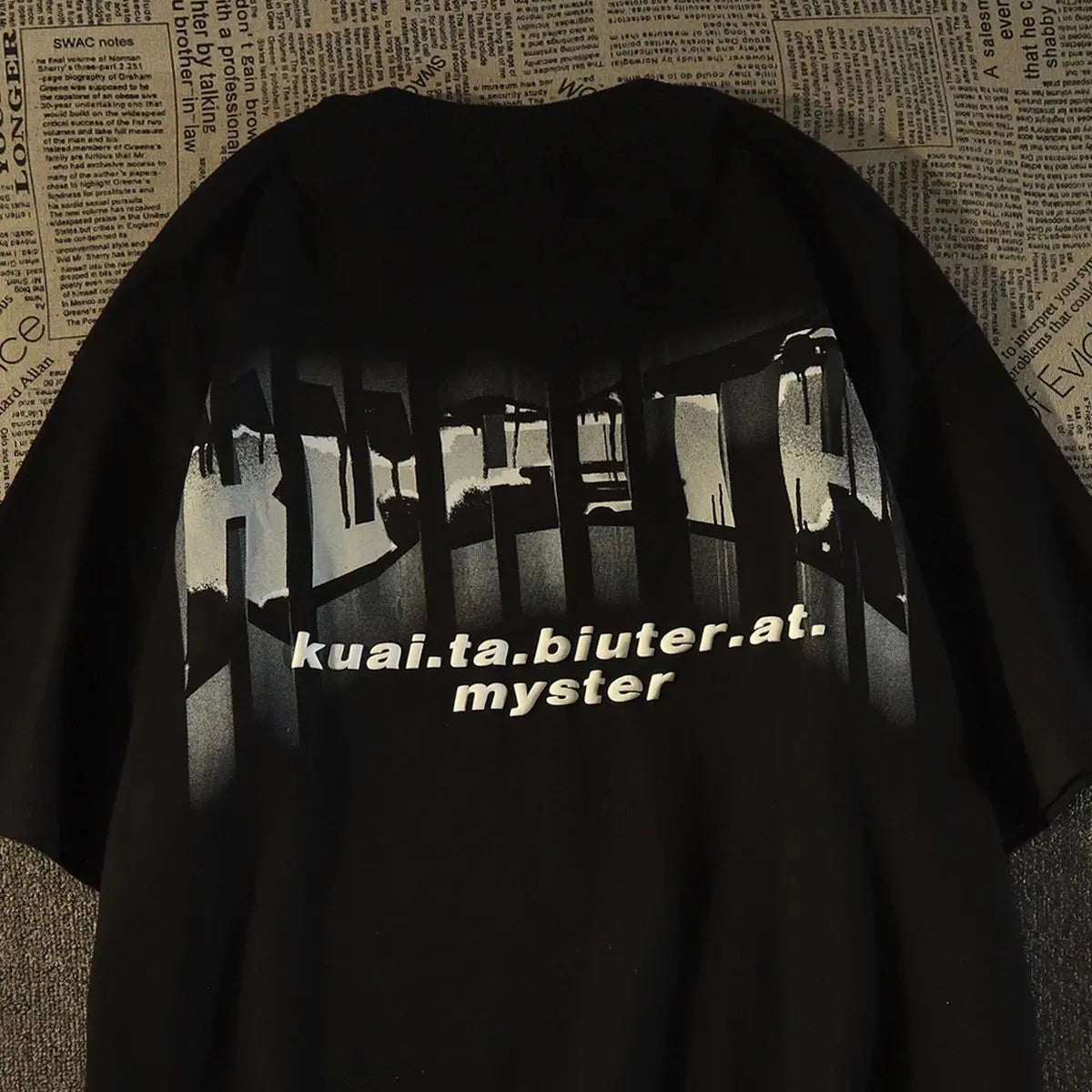 Y2k Aesthetic piece – American Retro High Street Pure Cotton Short Sleeved T Shirt