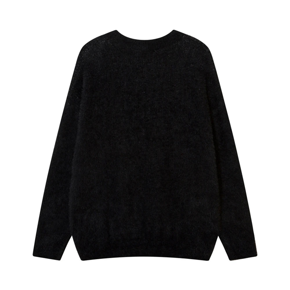 oversized flame jumper with bold print, ideal for photo-ready Y2K streetwear layering, street fashion menswear trend for seas