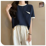 Harajuku Melting smiley – Summer New Fashion Versatile Niche Design Contrasting Color