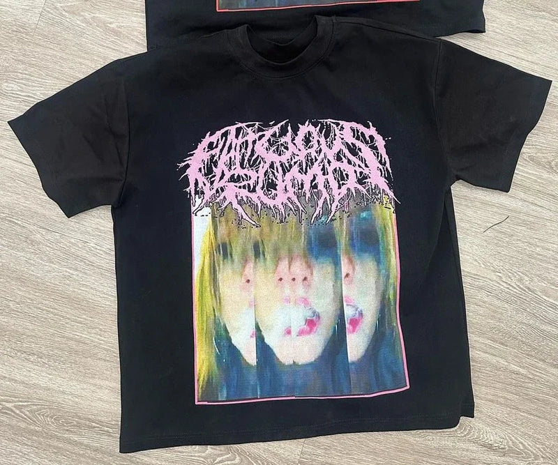 Skatercore Oversized shirt – Hip Hop Streetwear Cotton Short Sleeve Tops New Goth Style T