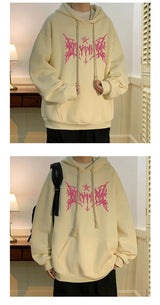 American Goth Printed Mens Pullover Hoodies Hip Hop Fashion Oversized