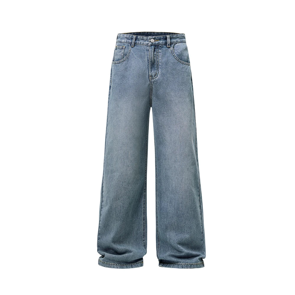 men wide leg straight streetwear fashion loose casual vintage denim baggy jeans pants women y2k jeans trousers unique jeans style 1868