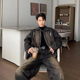 grunge street bomber, modern fit for men, oversized fit