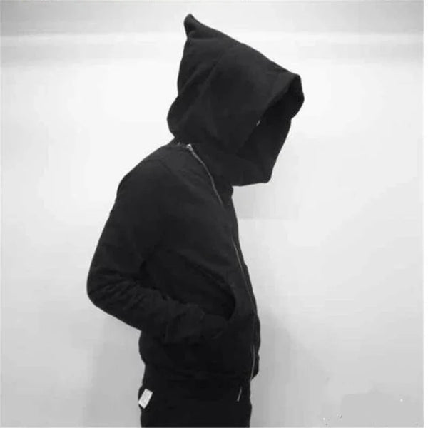 New Hoodies Men Zipper Cardigan Harajuku Black Sweatshirts Hip Hop Swa