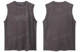 Glitchcore Broken heart – Vintage Mens Y2K Vest Letter Washed Tank Tops Summer High St