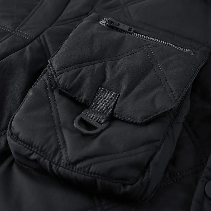 Winter New Lingge Cotton Coat Functional Multi Pocket Coats Men's Cotton Coat Thickened 2023 new Warm Cotton men clothing