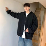 Aesthetic Zip Knit Outerwear – Winter Mens Fleece Zipper Hooded Sweatshirts 2025 New Classic Solid Color Oversized Hoodies Y2K Streetwear Outerwear Tracksuit | Zip Knit Drop #230
