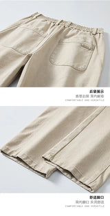 men fashion casual retro pure cotton straight elastic waist plus size loose denim jeans pants man cityboy streetwear trousers unique jeans style 2222