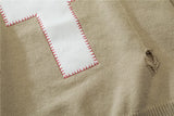 grunge knit sweater with heavyweight fabric, layered urban look for cold weather, street fashion menswear trend for seasonal 