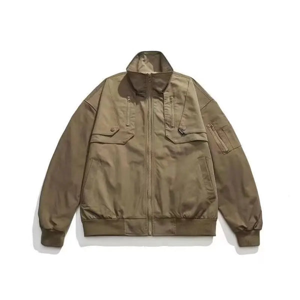 bold graphic coat, high-street look, for men, fall streetwear outfit, oversized style, layered fashion, modern aesthetic, graphic detail