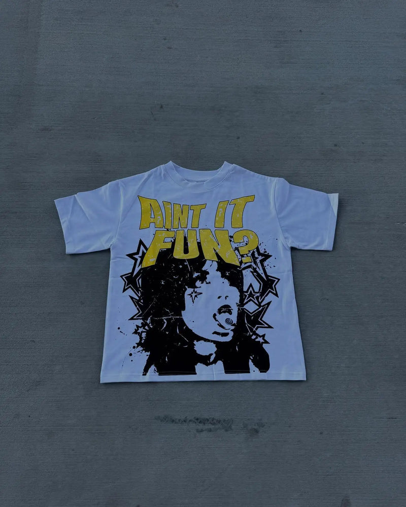 Anime Oversized shirt – 2024 Goth Fashion Cartoon Letter Printed Oversized T Shirt M