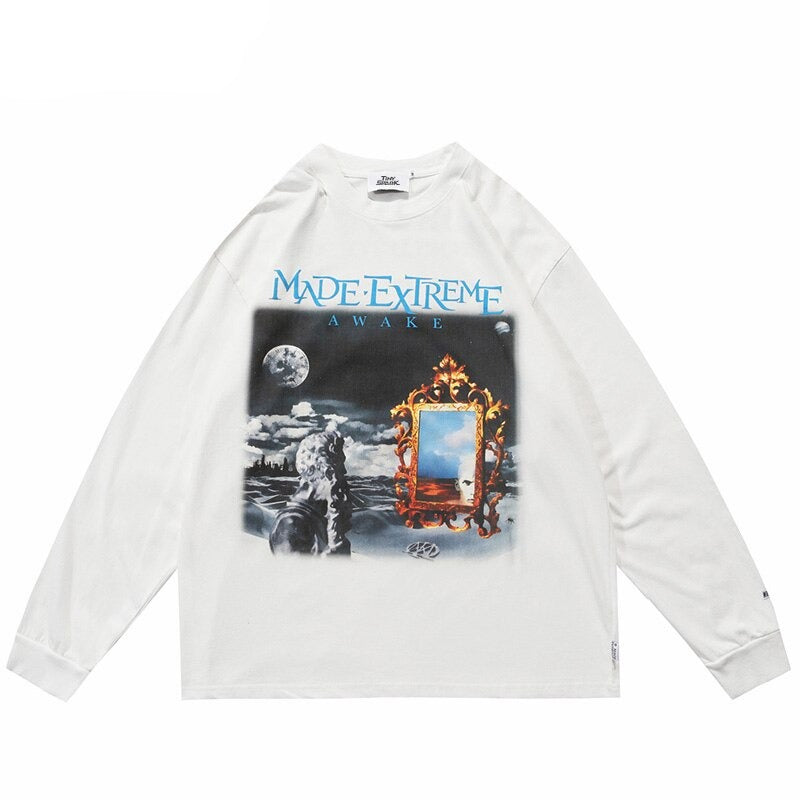 "Magic Mirror" Unisex Men Women Streetwear Graphic Sweatshirt Daulet Apparel