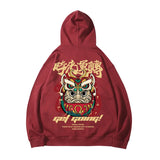 Japanese Streetwear Graphic Print Mens Hoodies Harajuku Fashion Fleece