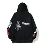 Cactus Jack Graffiti Pure Zip Up Hooded Jackets Mens Cardigan Fleece S
