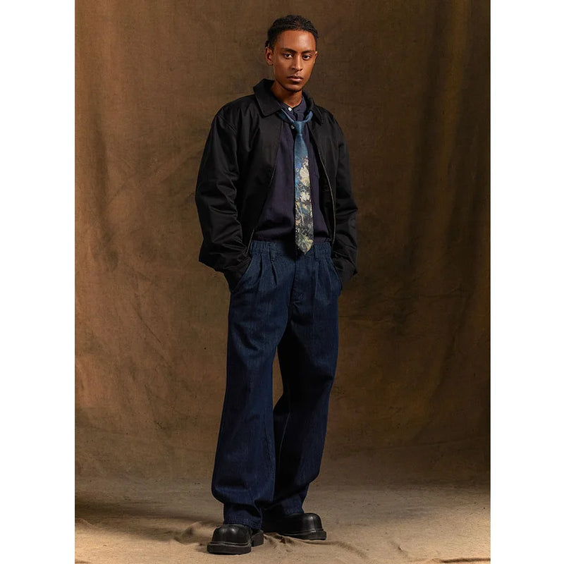 wide leg jeans men streetwear fashion loose casual plus size denim baggy jeans pants cityboy oversize cargo jeans trousers combat utility trousers